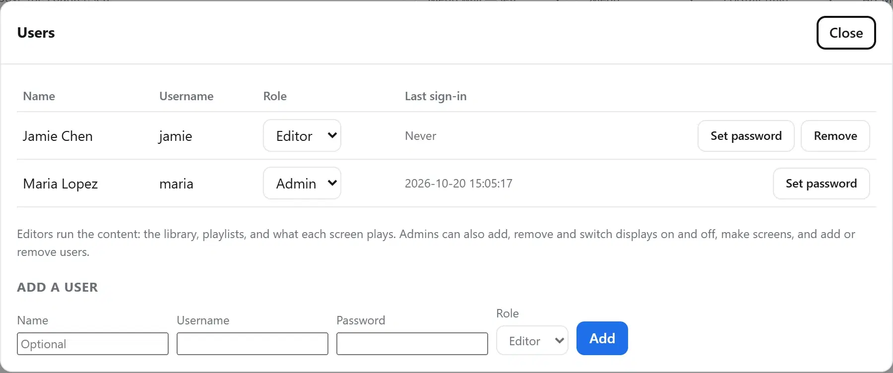 Give your team access